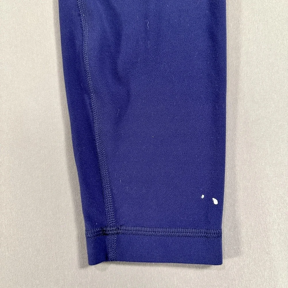 Lululemon Leggings Womens 4 Blue High Rise Ankle Logo Yoga Athletic Stretch Gym